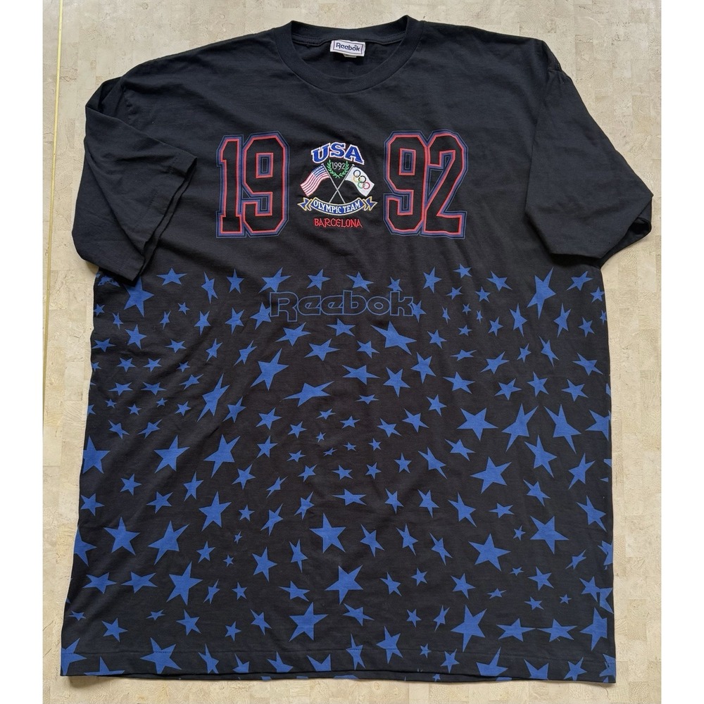 Vintage 1992 Dream Team T Shirt Reebok 2XL Olympics Barcelona USA Single Stitch